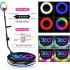 360-Degree Photo Booth Machine with RGB Light Flight Case, 360 Camera Booth with Flight Case for Parties, 360 Degree Automatic Rotating Photobooth 80CM